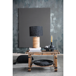 Mango Wood Taper Candle Holder, Black