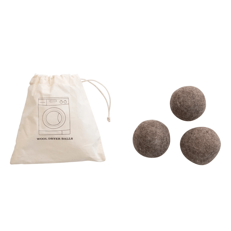 Wool Felt Dryer Balls, Set of 3