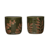 Terracotta Planter in Foliage Print, 2 Styles