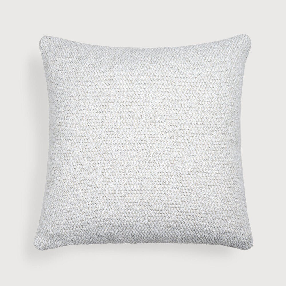 White Boucle 20x20 Outdoor Cushion / Throw Pillow