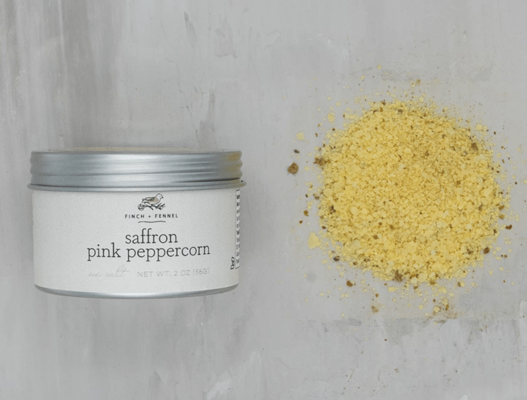 Saffron Pink Peppercorn Sea Salt