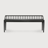 Spindle Black Oak Wood Dining / Entryway Bench