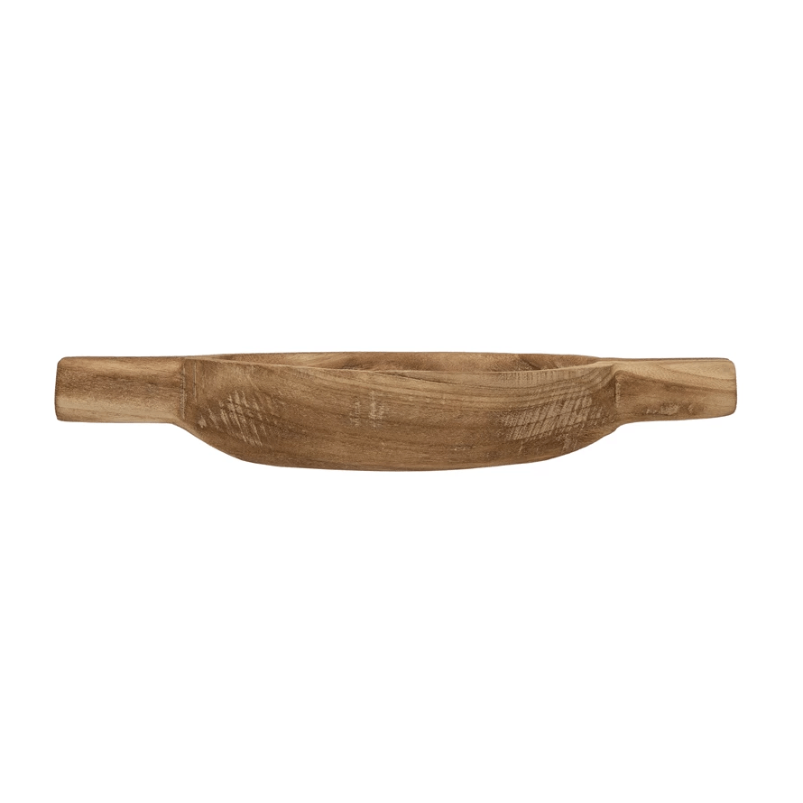 Decorative Paulownia Wood Tray with Handles