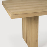 Double Extendable Oak Wood Dining Table