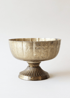 Florence Distressed Gold Compote Bowl