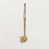 Beech Wood Cleaning Brush with Leather Tie