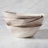 Rugueux Stoneware Side Bowl, Pearl