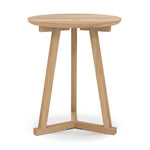 Tripod Small Round Side Table, Oak