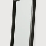 Light Frame Black Oak Floor Mirror