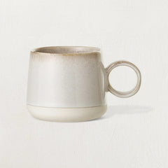 8oz Stoneware Carrie Mug in White Glazed Finish