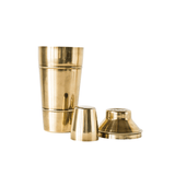 Stainless Steel Cocktail Shaker with Brass Finish