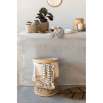 Natural Water Hyacinth Storage Baskets with Lids, Set of 3