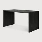 U Desk in Black Oak