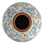 Lainey Terracotta Floral Transferware Vase