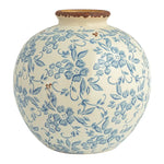 Lainey Terracotta Floral Transferware Vase