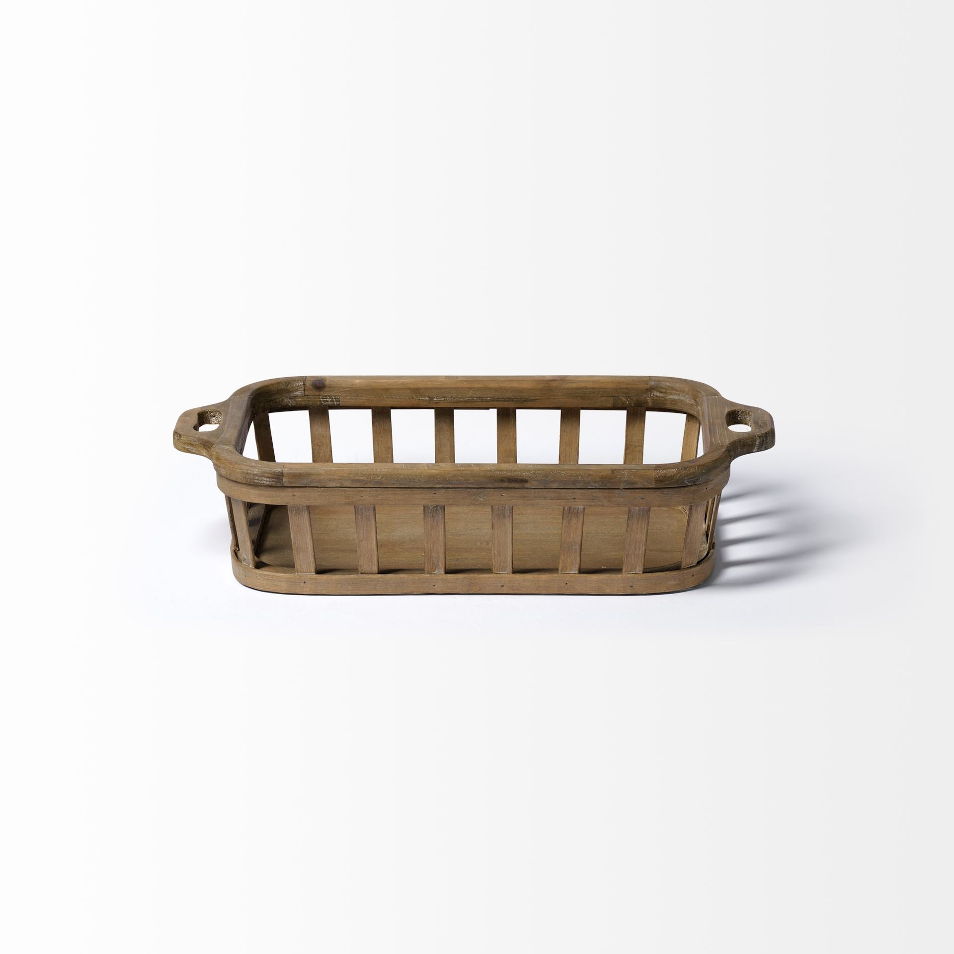 Laurel Wooden Nesting Tray Baskets, Set of 2