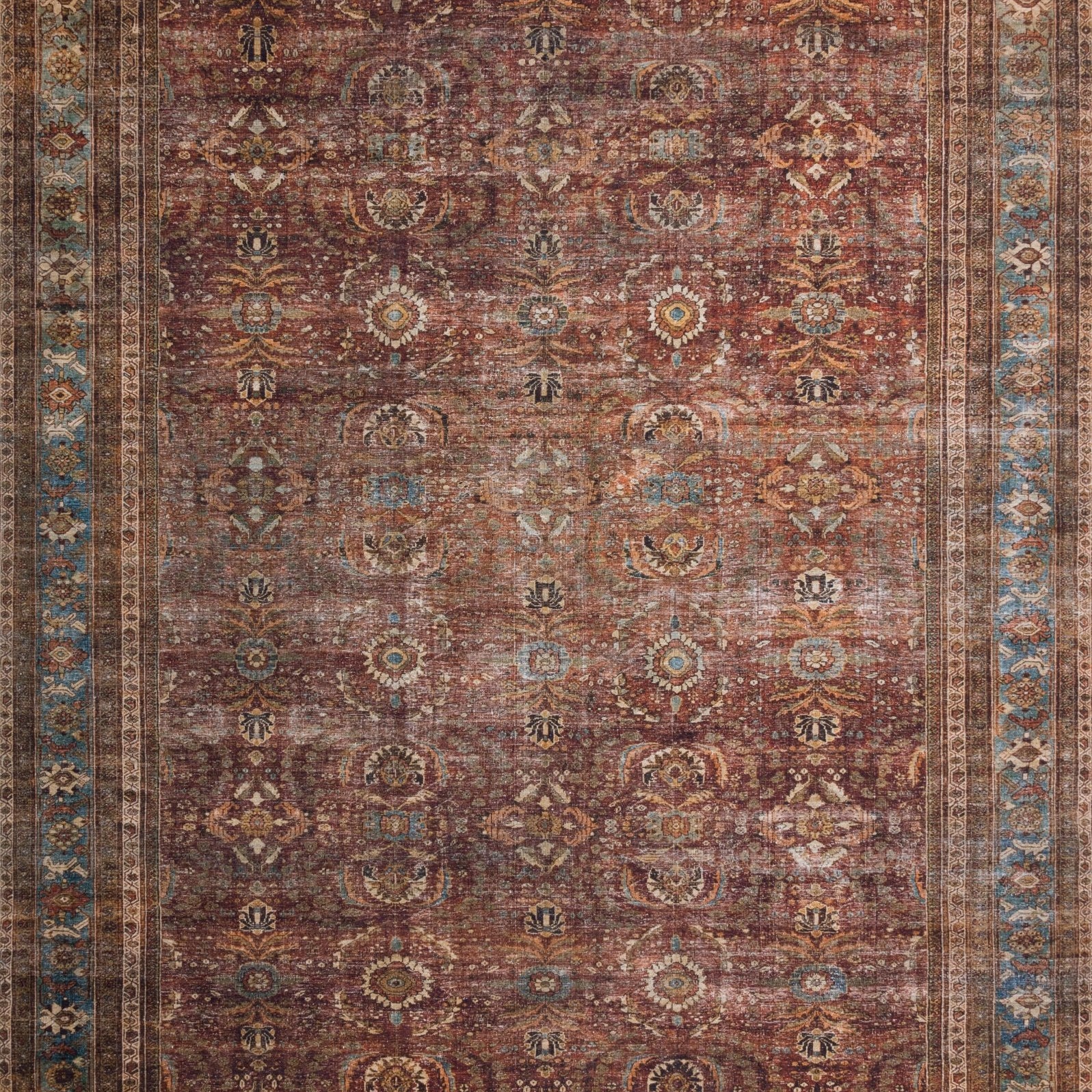 Loloi II Layla Brick / Blue Rug