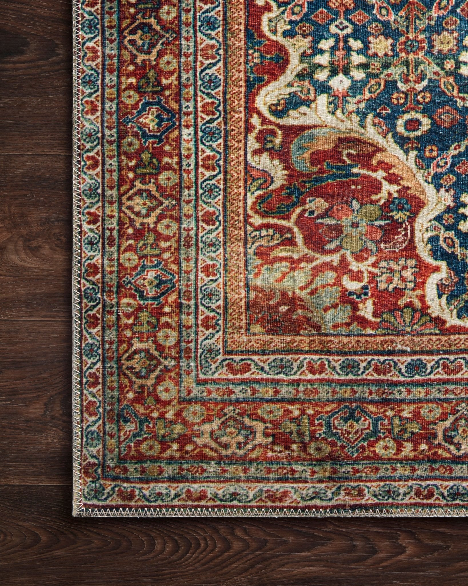 Loloi II Layla Cobalt Blue / Spice Rug