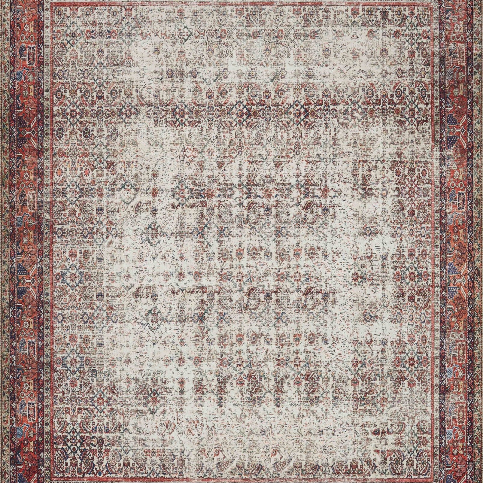 Loloi II Layla Ivory / Brick Rug