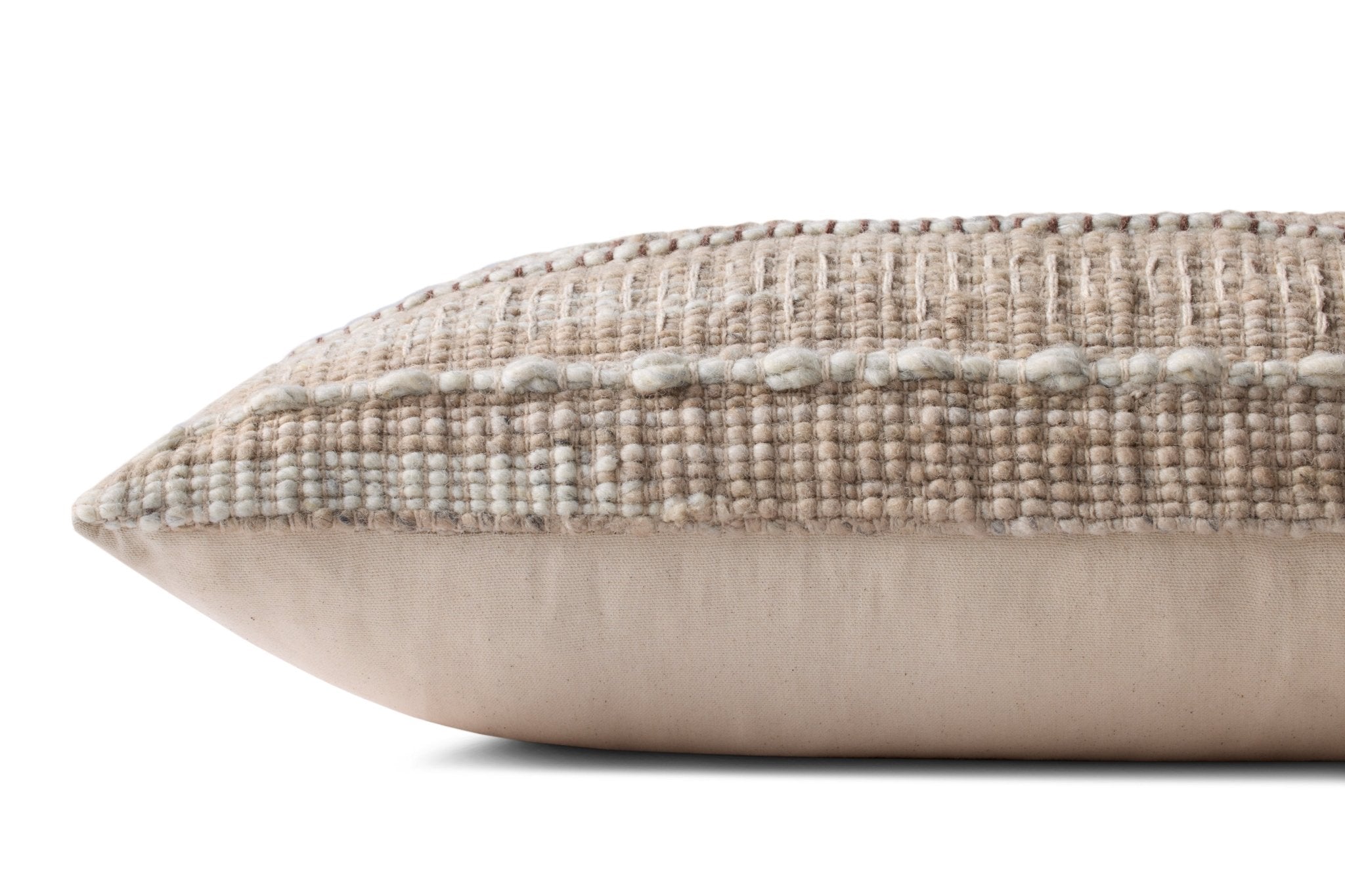 Loloi PLL0124 Ivory / Beige 12'' x 27'' Pillow