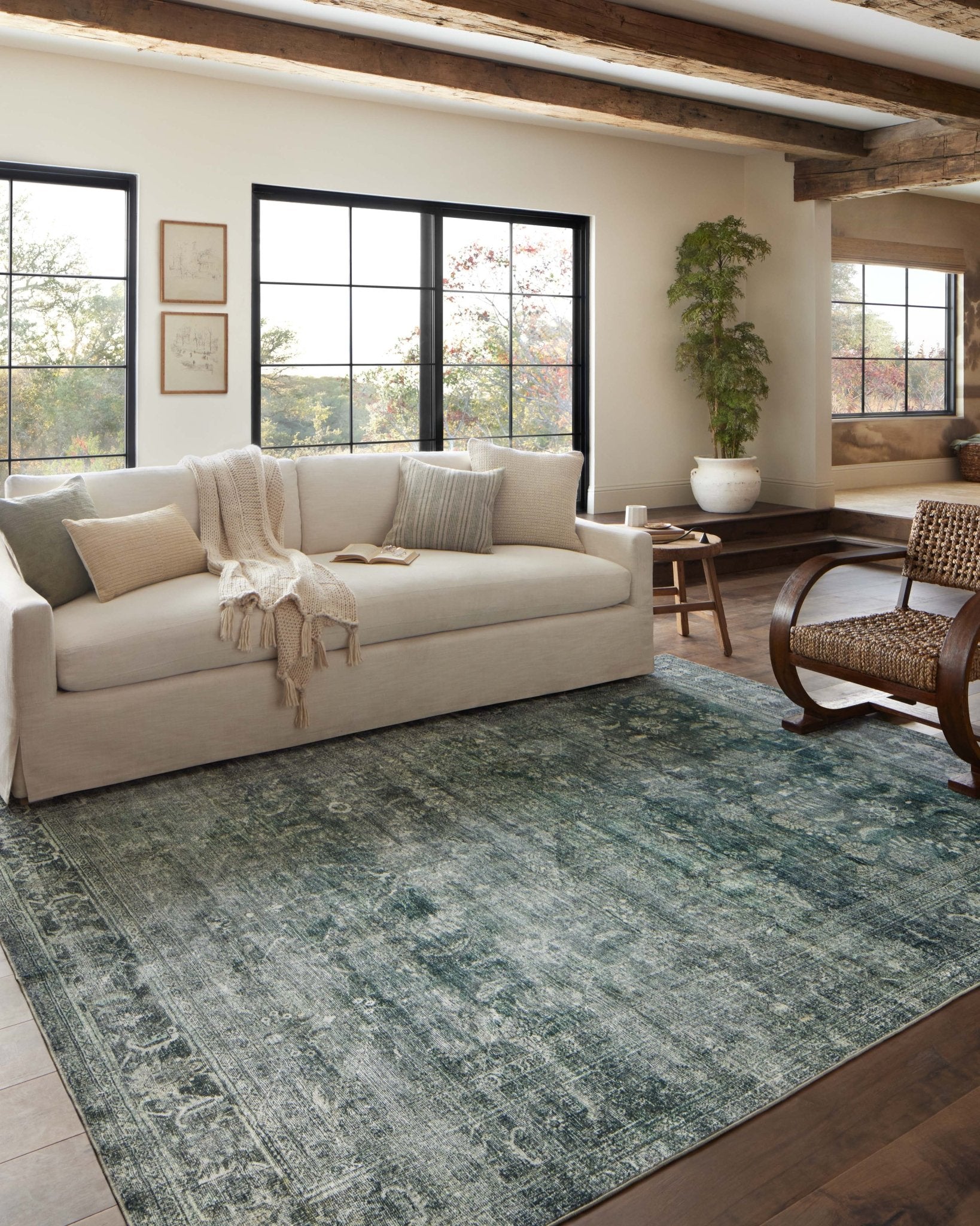 Magnolia Home by Joanna Gaines x Loloi Banks Blue / Lagoon Rug