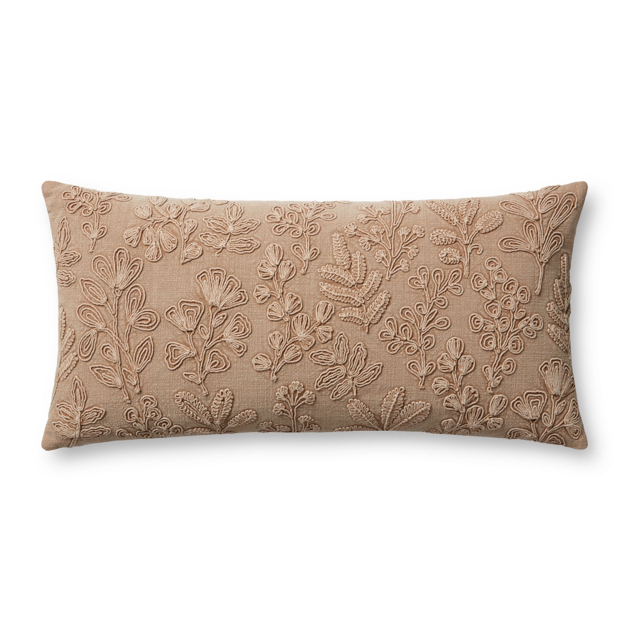 Magnolia Home by Joanna Gaines x Loloi Louise PMH0054 Natural 12'' x 27'' Cover Only Pillow