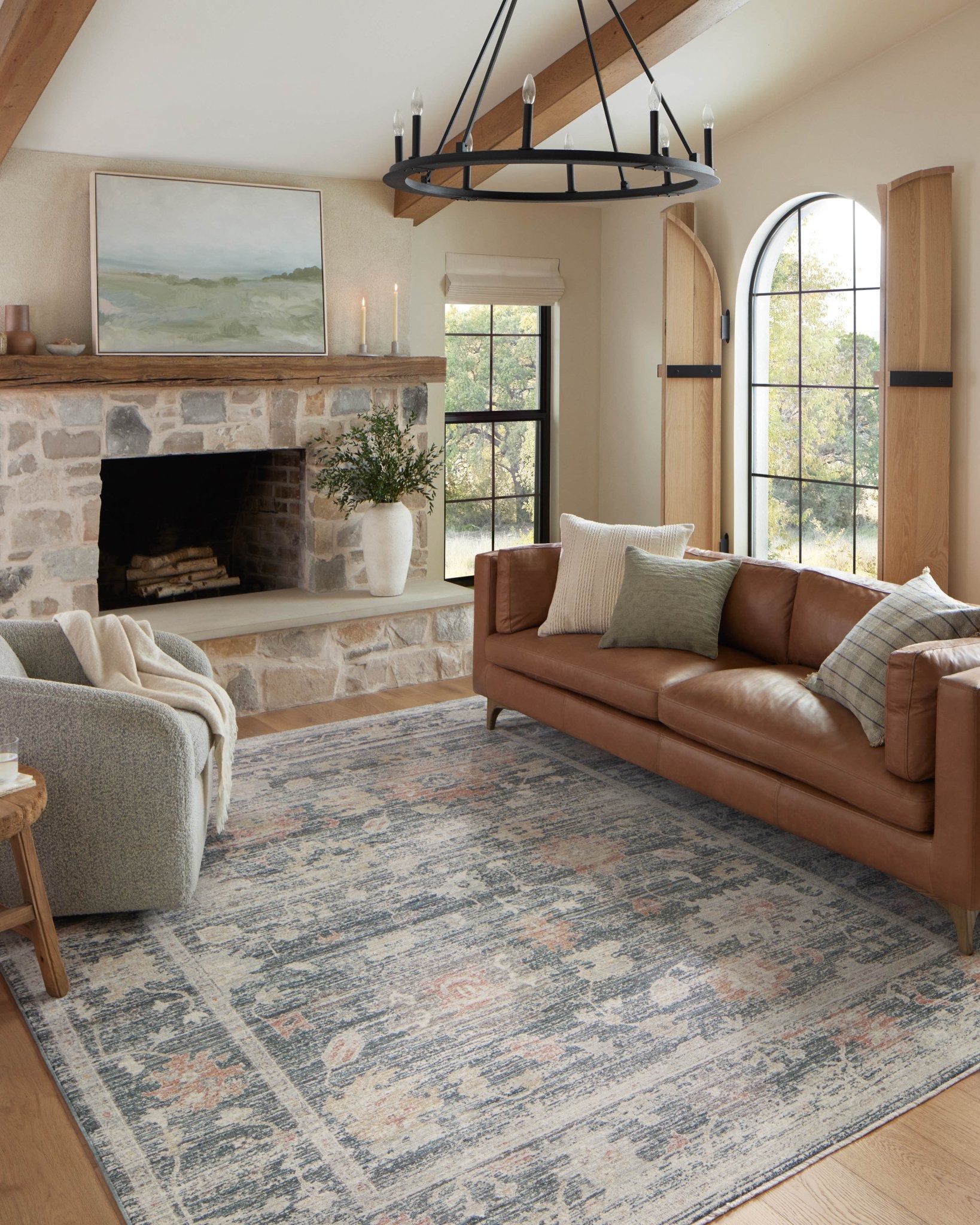 Magnolia Home by Joanna Gaines x Loloi Millie Blue / Multi Rug