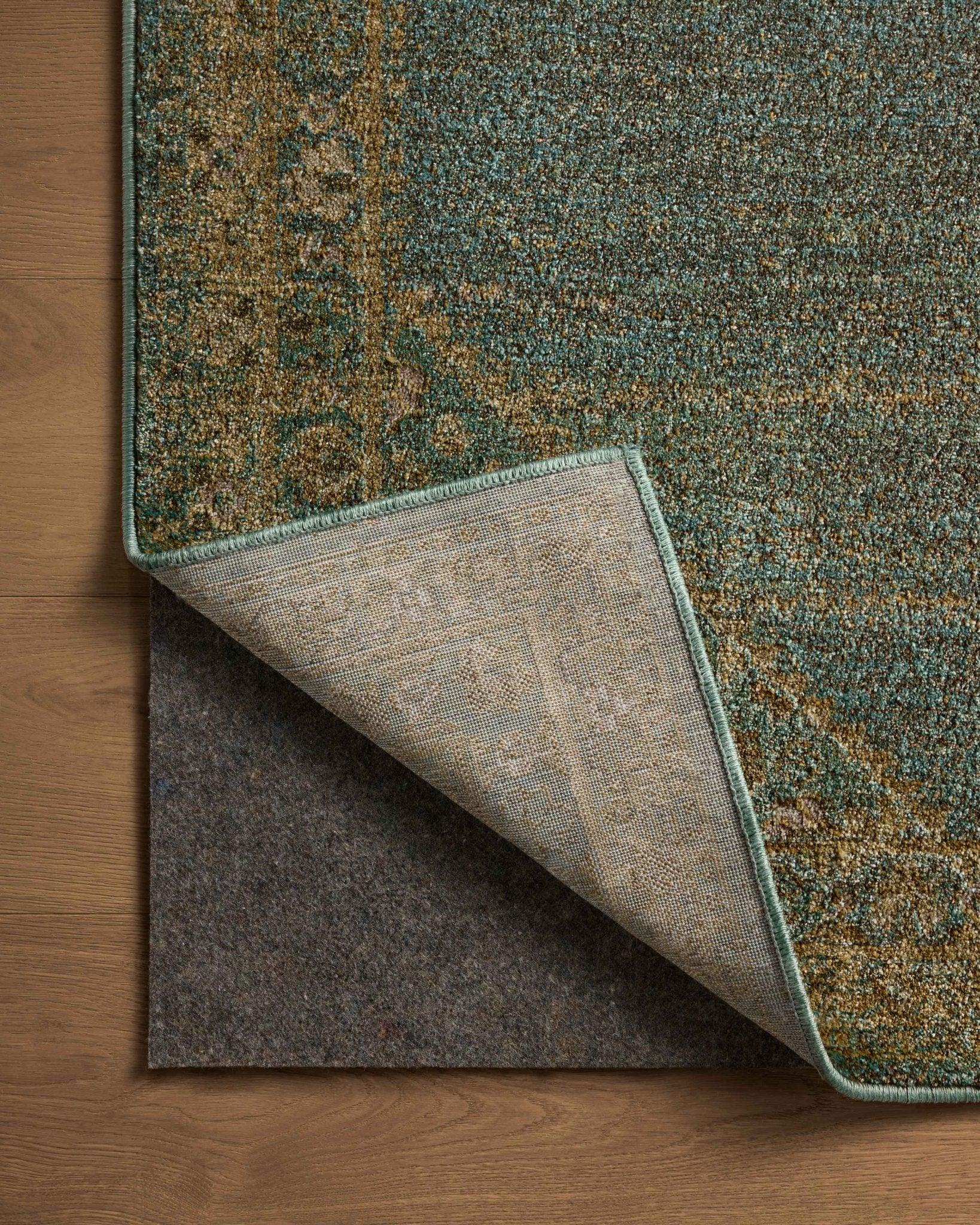 Magnolia Home by Joanna Gaines x Loloi Mona Aqua / Wheat Rug