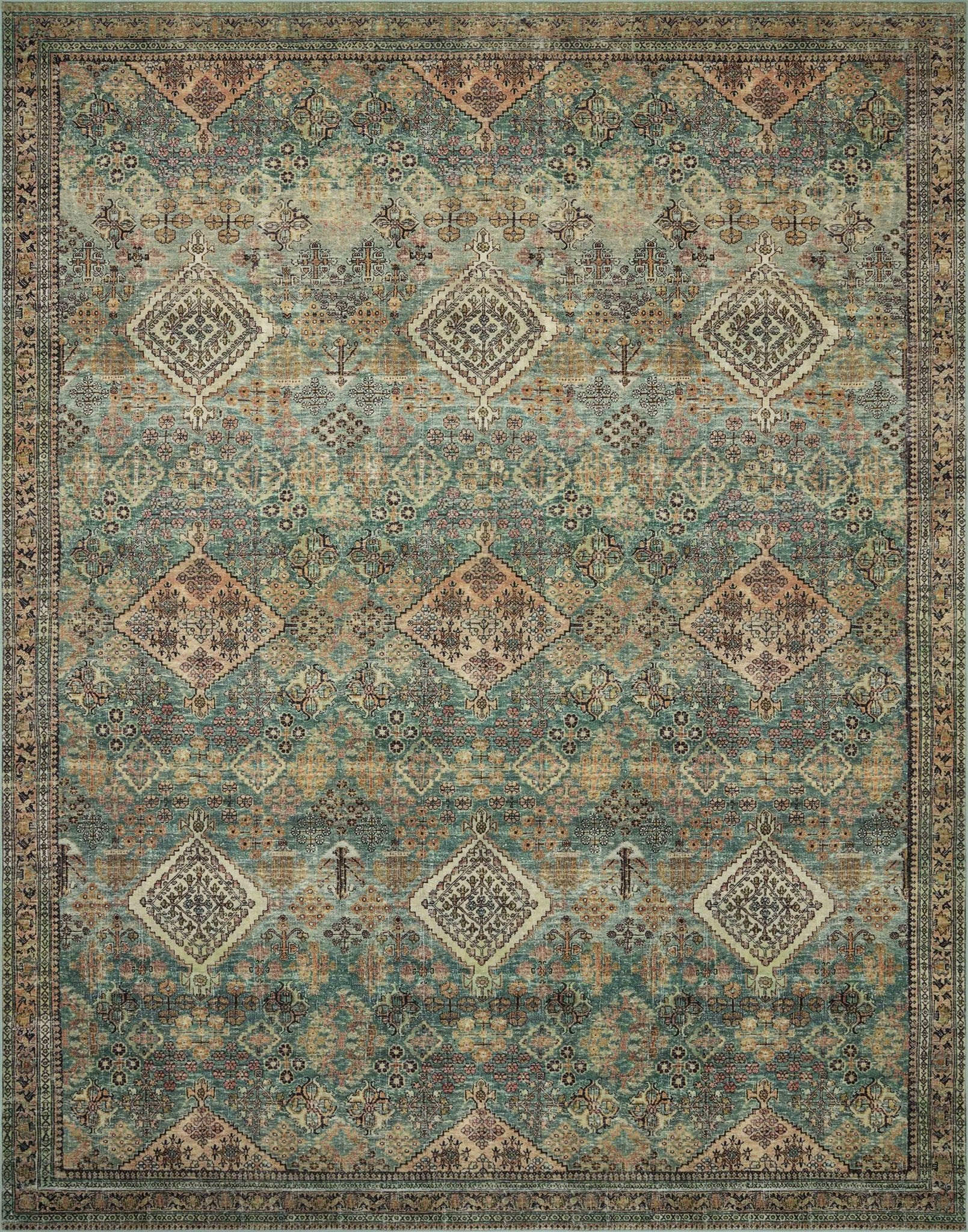 Magnolia Home by Joanna Gaines x Loloi Sinclair Turquoise / Multi Rug