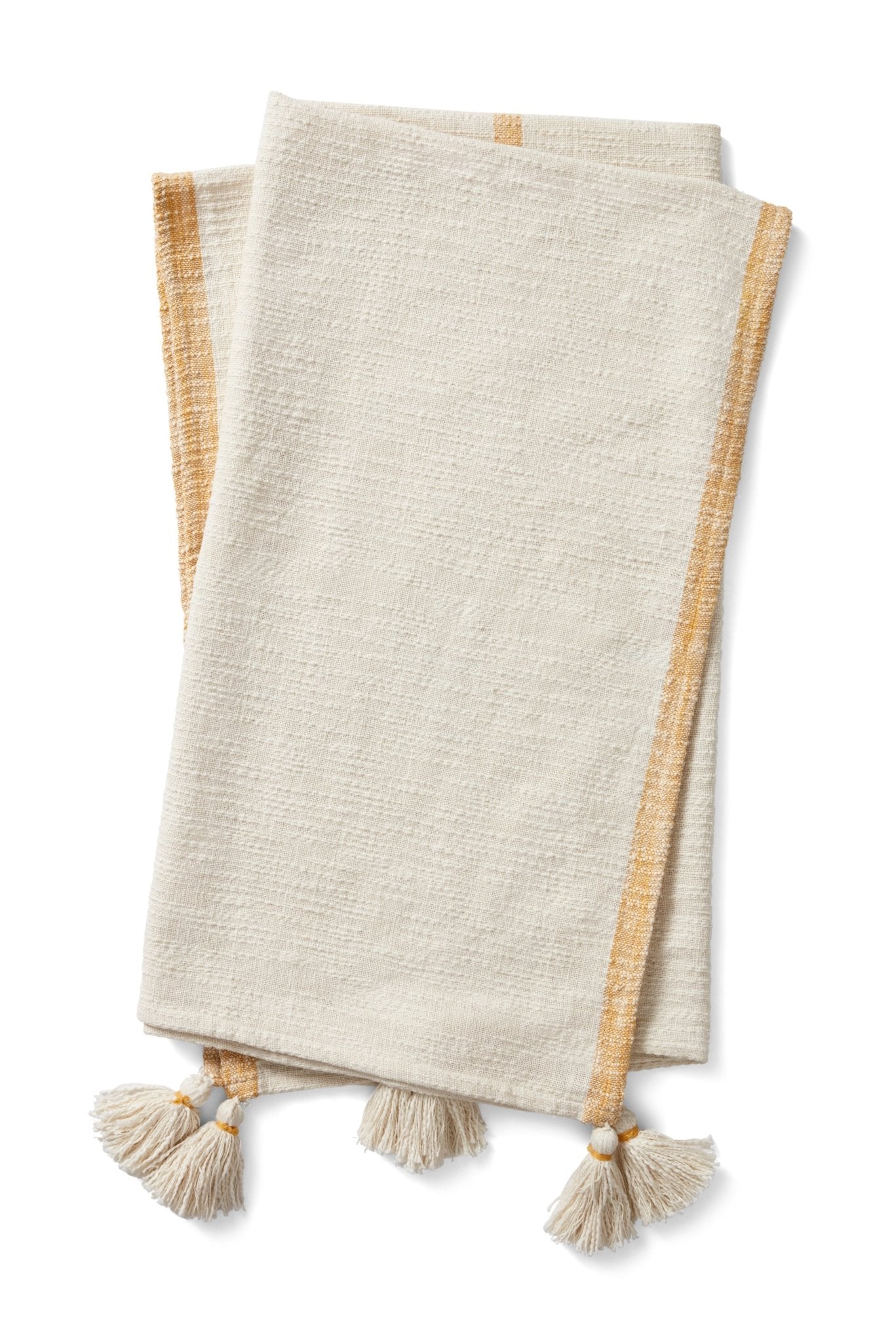 Magnolia Home by Joanna Gaines x Loloi TMH0001 Ivory / Ochre Throw Blanket