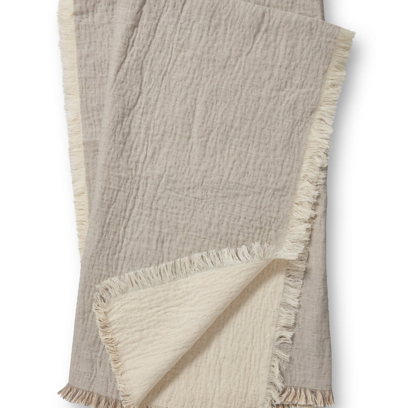 Magnolia Home by Joanna Gaines x Loloi TMH0003 Grey / Natural Throw Blanket