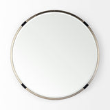 Misty Small Round Gold Metal Wall Mirror