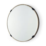 Misty Small Round Gold Metal Wall Mirror