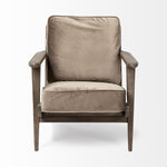 Olivia Brown Velvet Accent Chair