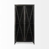 Peter Black Metal Display Cabinet with Glass Doors