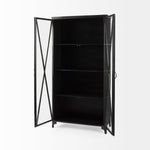 Peter Black Metal Display Cabinet with Glass Doors