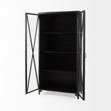 Peter Black Metal Display Cabinet with Glass Doors