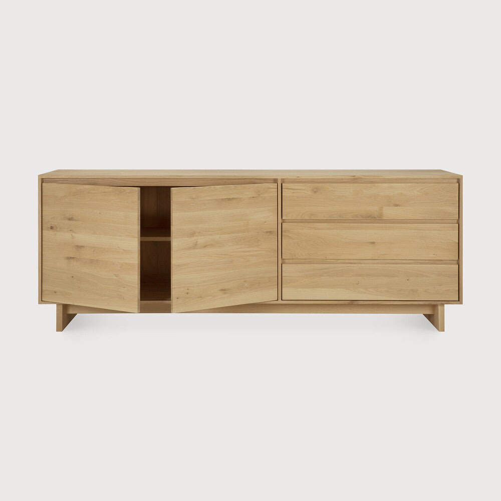 Wave Solid Wood Sideboard Storage Cabinet