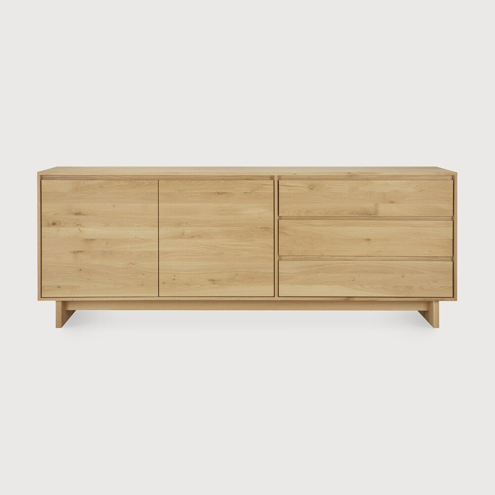 Wave Solid Wood Sideboard Storage Cabinet