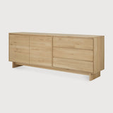 Wave Solid Wood Sideboard Storage Cabinet