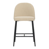 Rainier Counter Stool Cream with Metal legs