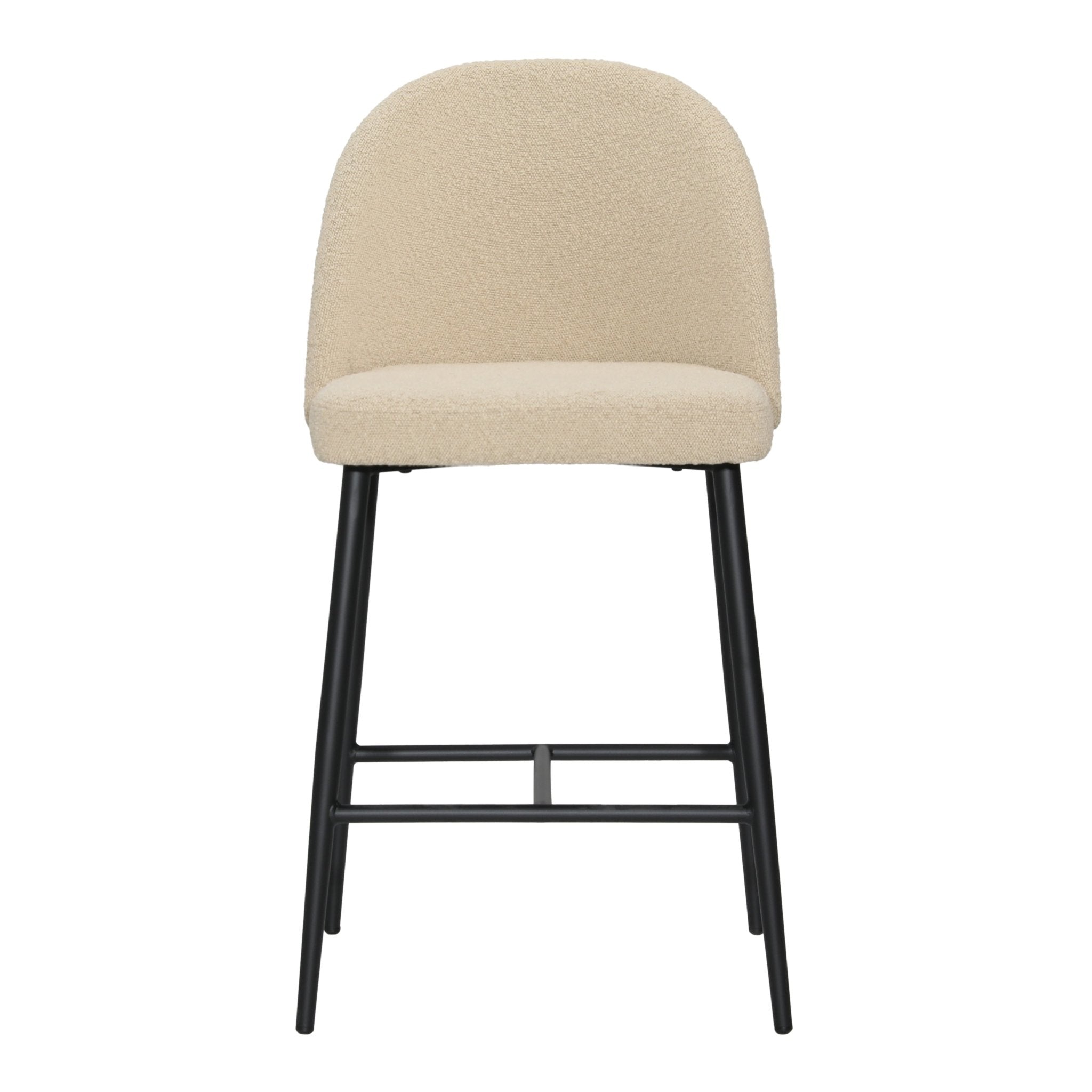 Rainier Counter Stool Cream with Metal legs