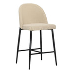 Rainier Counter Stool Cream with Metal legs