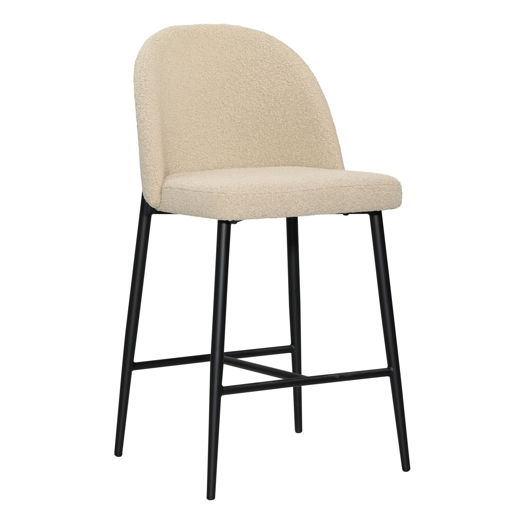 Rainier Counter Stool Cream with Metal legs