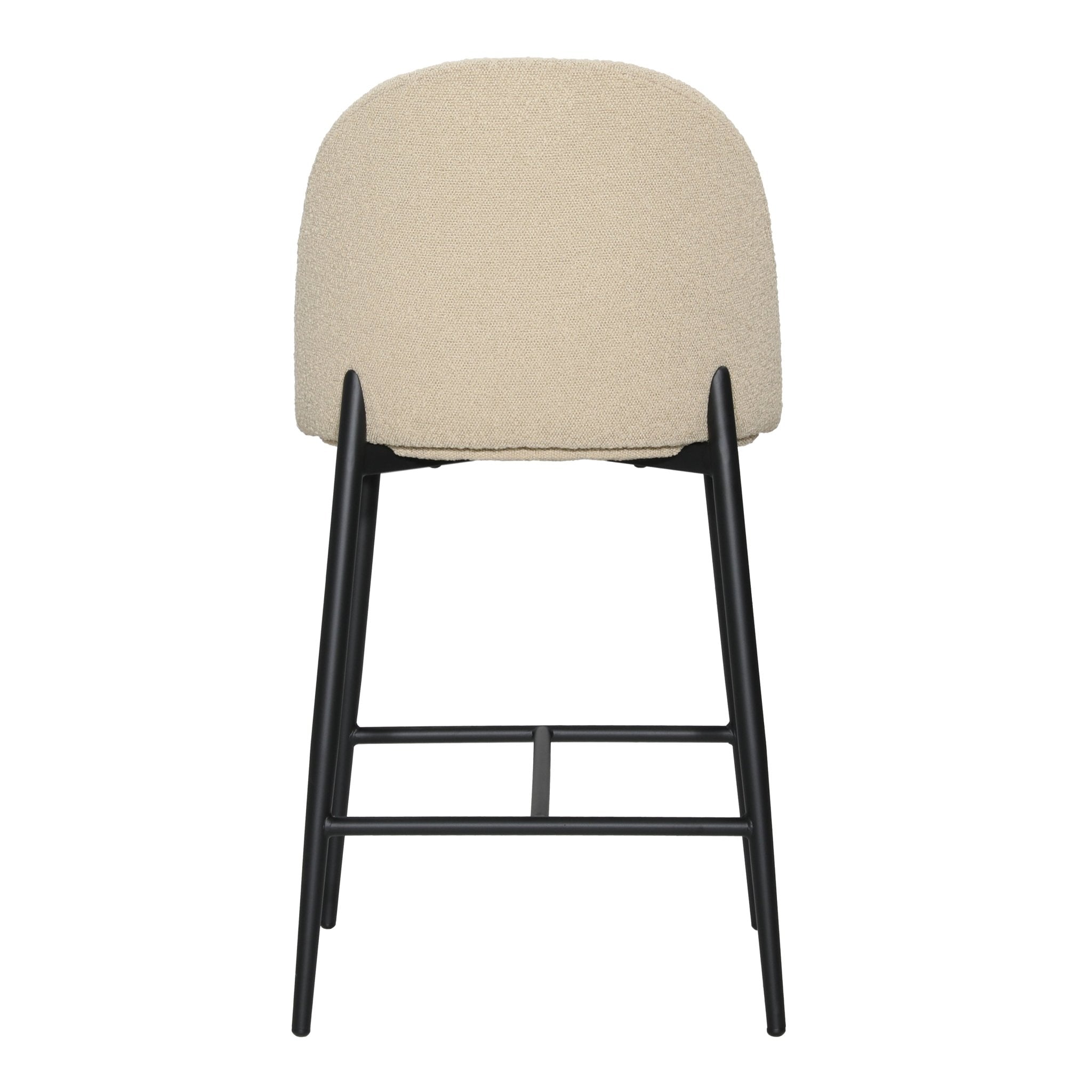 Rainier Counter Stool Cream with Metal legs