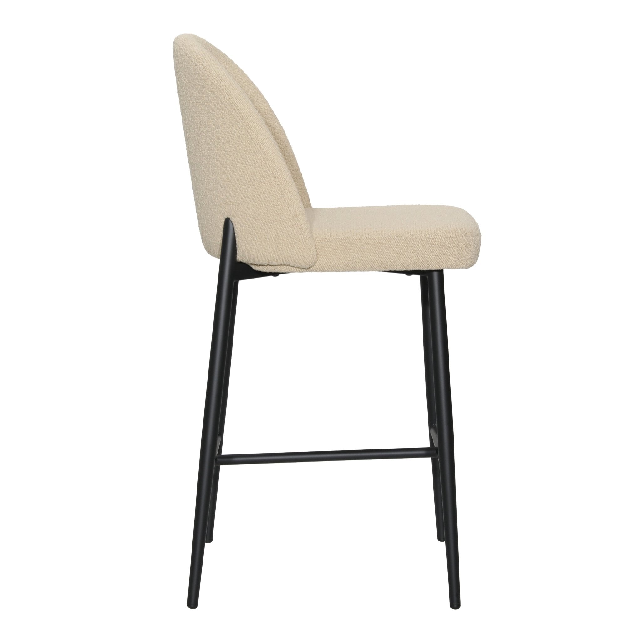 Rainier Counter Stool Cream with Metal legs