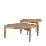 Round Wood Nesting Coffee Tables