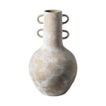 Rustic Brown Tall Neck Ceramic Vase