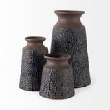 Sera Geometric Patterned Ceramic Vase, Medium