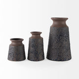 Sera Geometric Patterned Ceramic Vase, Small